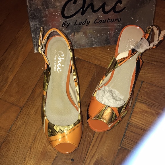 Chic By Lady Couture “Bahamas” Peep Toe Stilettos - Picture 3 of 4